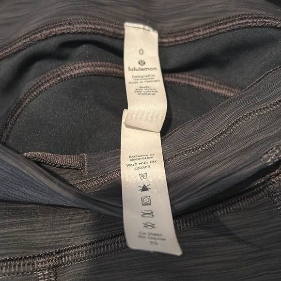 Worn 1X, Lululemon, Invigorate HR Tight 25”, Heathered Graphite Grey - Picture 5 of 7
